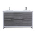 KubeBath Dolce 60" Modern Bathroom Vanity with White Quartz Counter-Top