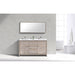 KubeBath Dolce 60" Modern Bathroom Vanity with White Quartz Counter-Top