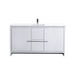 KubeBath Dolce 60" Modern Bathroom Vanity with White Quartz Counter-Top