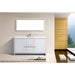 KubeBath Dolce 60" Modern Bathroom Vanity with White Quartz Counter-Top