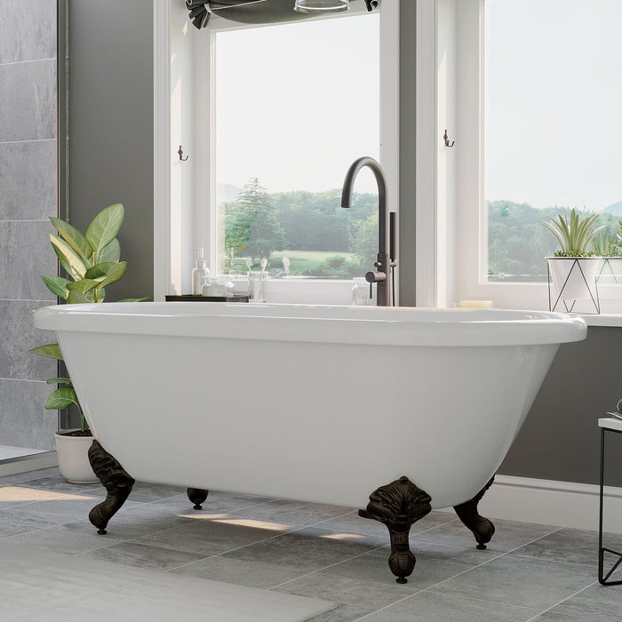 Cambridge Plumbing Acrylic Double Ended Clawfoot Soaking