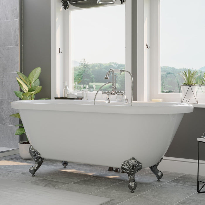 Cambridge Plumbing Acrylic Double Ended Clawfoot Soaking