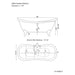 Cambridge Plumbing Cast Iron Double Ended Slipper Tub 71″ X 48″ size