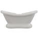 Cambridge Plumbing Acrylic Double Slipper Pedestal Soaking Tub with Faucet Drillings ADES-PED-DH