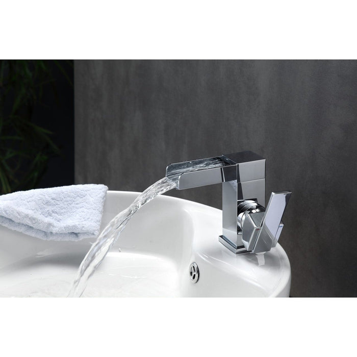 KubeBath Aqua Fontana Chrome Single Lever Waterfall Faucet