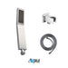 KubeBath Aqua Piazza Shower Set with Ceiling Mount Square Rain Shower, Handheld and Tub Filler