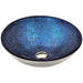 ANZZI Arc Series 17" x 17" Deco-Glass Round Vessel Sink in Arctic Sheer Finish with Polished Chrome Pop-Up Drain LS-AZ215