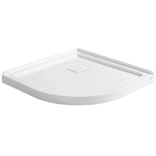 ANZZI Eternity Series 38" x 38" Center Drain Double Threshold White Shower Base with Built-In Tile Flange SB-AZ006WN