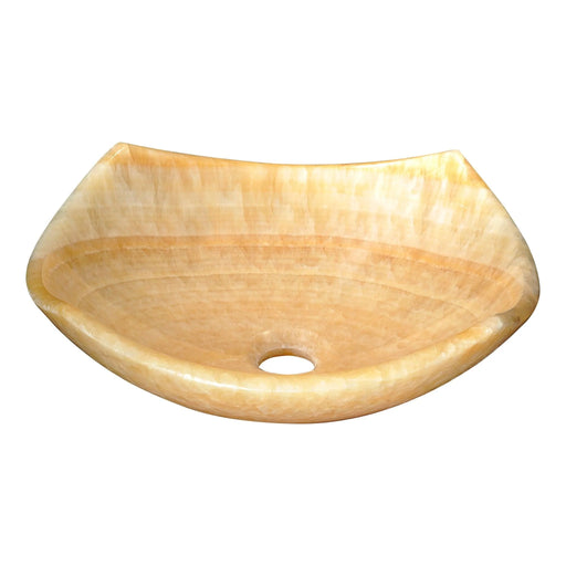 ANZZI Flavescent Visage Series 17" x 17" Square Shape Vessel Sink in Cream Jade Finish LS-AZ315