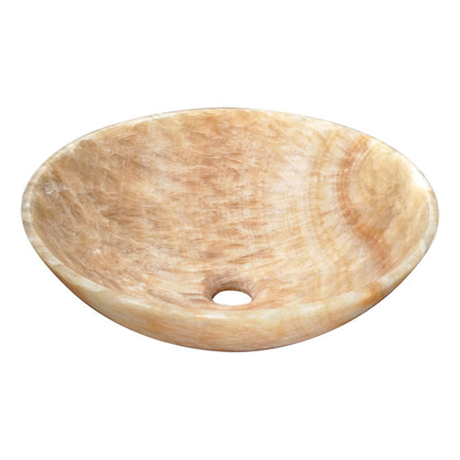 ANZZI Jasso Series 17" x 17" Round Vessel Sink in Cream Jade Finish LS-AZ8235