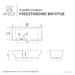 ANZZI Kayenge Series 71" x 31.5" Freestanding Matte White Bathtub FT-AZ8419