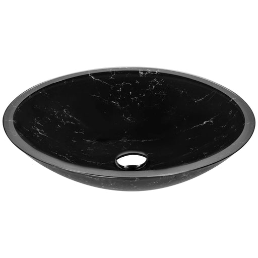 ANZZI Lepea Series 20" x 15" Oval Shape Vessel Sink with Polished Chrome Pop-Up Drain