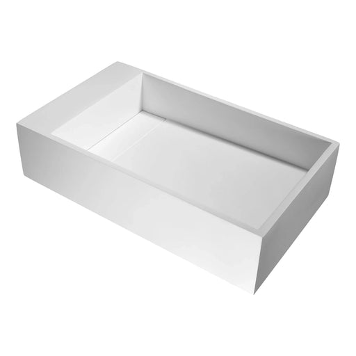 ANZZI Pascal Series 20" x 12" Rectangular Vessel Sink in Matte White Finish LS-AZ520a