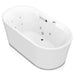 ANZZI Sofi Series 67" x 33" Freestanding Whirlpool Matte White Bathtub FT-AZ201