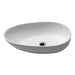 ANZZI Trident Series 24" x 16" Oval Shape Vessel Sink in Matte White Finish with Polished Chrome Pop-up Drain LS-AZ606