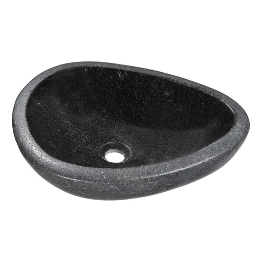 ANZZI Twin Series 19" x 15" Oval Shape Vessel Sink in Black Finish LS-AZ8220