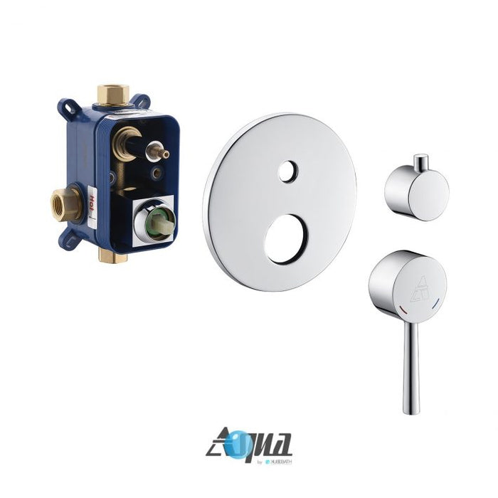 KubeBath Aqua Rondo Shower Set With Ceiling Mount, Rain Shower and Handheld