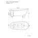 Cambridge Plumbing 61 Inch Acrylic Slipper Soaking Tub with and Complete Brushed Nickel Plumbing Package AST61-398463-PKG-BN-NH