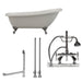 Cambridge Plumbing Acrylic Clawfoot Slipper Soaking Tub with and Polished Chrome Plumbing Package AST67-684D-PKG-CP-7DH