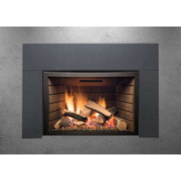 Sierra Flame Abbot 30" Deluxe Direct Vent Insert with Black Porcelain Panels