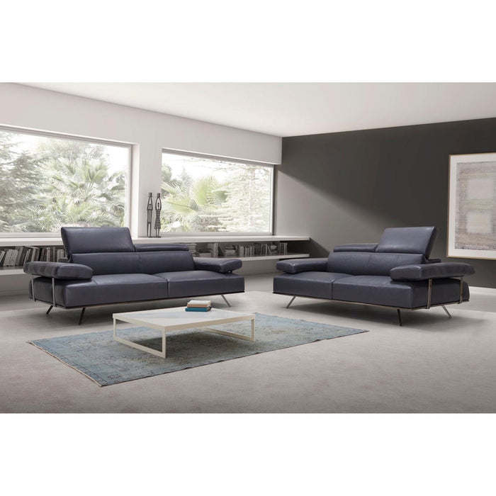 Bellini Modern Living Loveseat leather in Anthercite DANDY 05 Adrian LS ANT