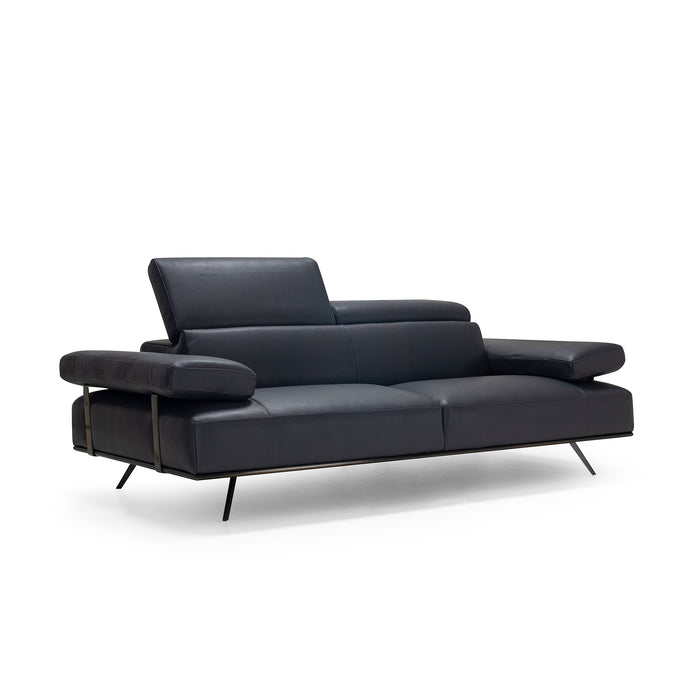 Bellini Modern Living Loveseat leather in Anthercite DANDY 05 Adrian LS ANT