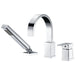 ANZZI Nite Series Single Handle Polished Chrome Roman Tub Faucet with Euro-Grip Handheld Sprayer FR-AZ473