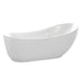 ANZZI Talyah Series 71" x 35" Freestanding Glossy White Bathtub with Built-In Overflow and Reversible Drain FT-AZ090