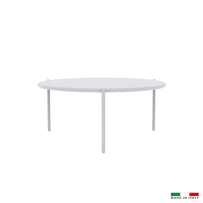 Bellini Modern Living Aria Large Round End Table White Aria RD ET L WHT