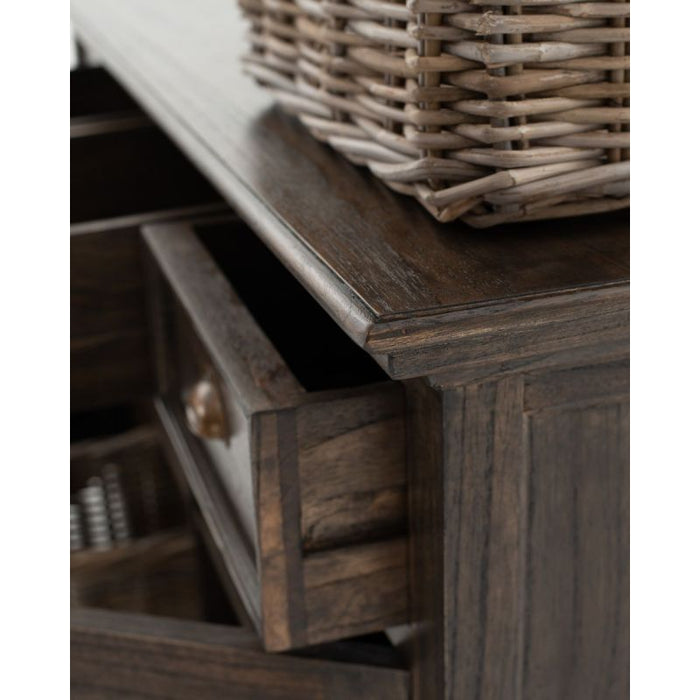 NovaSolo Halifax Mindi Buffet with 4 Baskets Black Wash B189BW