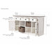 NovaSolo Halifax Accent Buffet with 4 Baskets Two-tone B189TWD