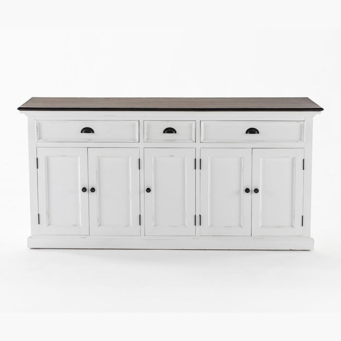 NovaSolo Halifax Accent Buffet In White Distress & Deep Brown B190TWD