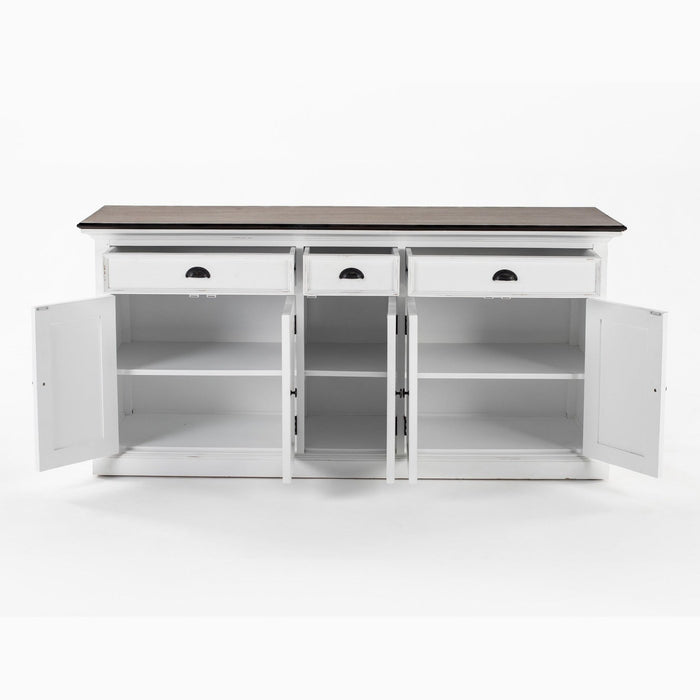 NovaSolo Halifax Accent Buffet In White Distress & Deep Brown B190TWD