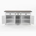 NovaSolo Halifax Accent Buffet In White Distress & Deep Brown B190TWD