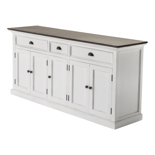 NovaSolo Halifax Accent Buffet In White Distress & Deep Brown B190TWD