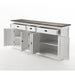 NovaSolo Halifax Accent Buffet In White Distress & Deep Brown B190TWD