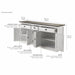 NovaSolo Halifax Accent Buffet In White Distress & Deep Brown B190TWD