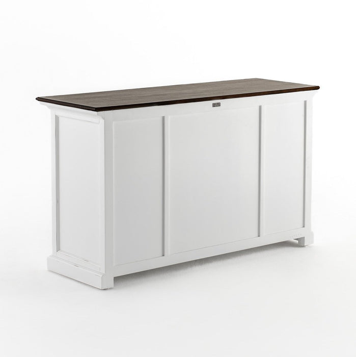 NovaSolo Halifax Accent Buffet with 4 Doors 3 Drawers In White Distress & Deep Brown B191TWD