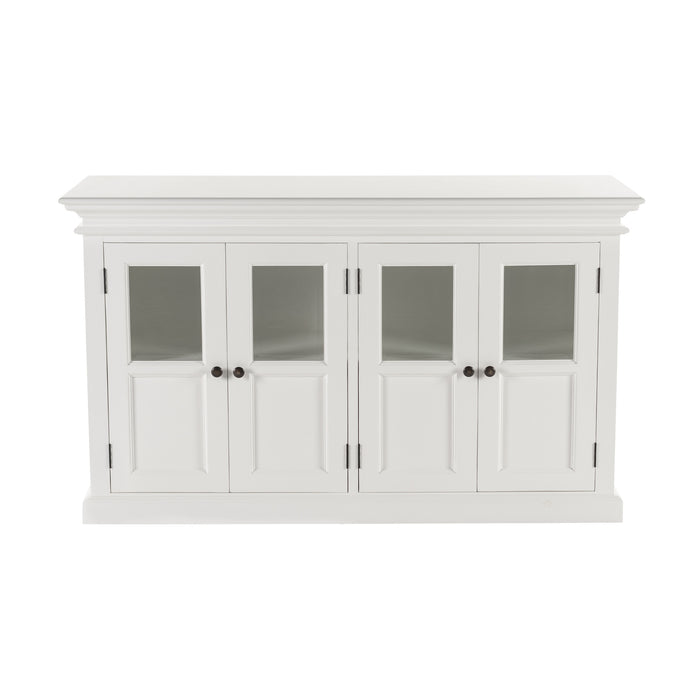 NovaSolo Halifax Buffet with 4 Glass Doors in Classic White B196