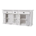 NovaSolo Halifax Kitchen Cabinet with Hutch 5 Doors 3 Drawers White BCA605