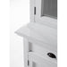 NovaSolo Halifax Buffet Hutch Unit with 4 Glass Doors in Classic White BCA610