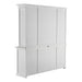 NovaSolo Halifax Buffet Hutch Unit with 4 Glass Doors in Classic White BCA610