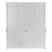 NovaSolo Halifax Buffet Hutch Unit with 4 Glass Doors in Classic White BCA610