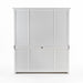 NovaSolo Halifax Buffet Hutch Unit with 4 Glass Doors in Classic White BCA610