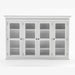 NovaSolo Halifax Buffet Hutch Unit with 4 Glass Doors in Classic White BCA610