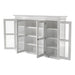 NovaSolo Halifax Buffet Hutch Unit with 4 Glass Doors in Classic White BCA610