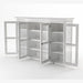 NovaSolo Halifax Buffet Hutch Unit with 4 Glass Doors in Classic White BCA610
