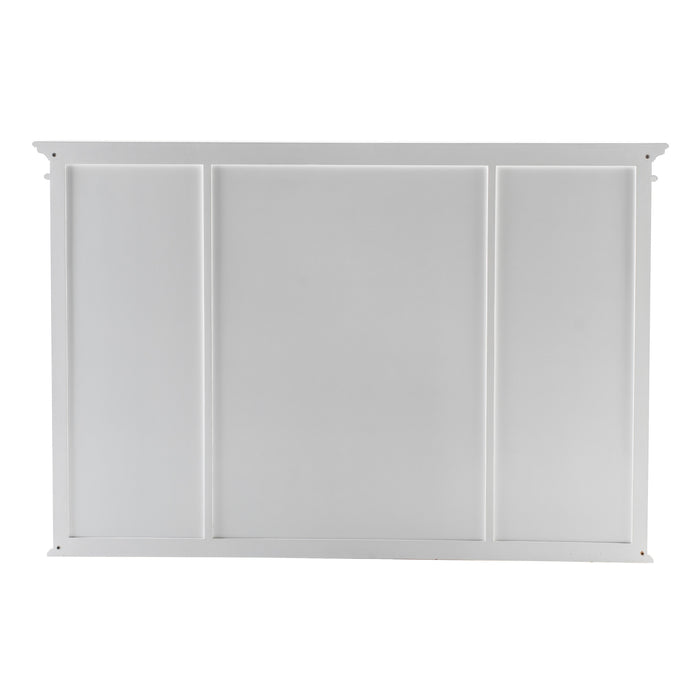 NovaSolo Halifax Buffet Hutch Unit with 4 Glass Doors in Classic White BCA610