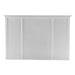NovaSolo Halifax Buffet Hutch Unit with 4 Glass Doors in Classic White BCA610