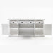 NovaSolo Halifax Buffet Hutch Unit with 4 Glass Doors in Classic White BCA610